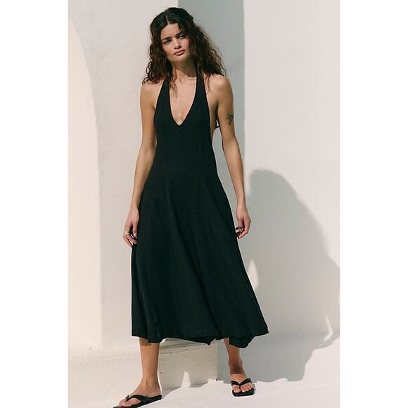 FP Free Est Reese Linen Jumpsuit Sz L New - Picture 5 of 5